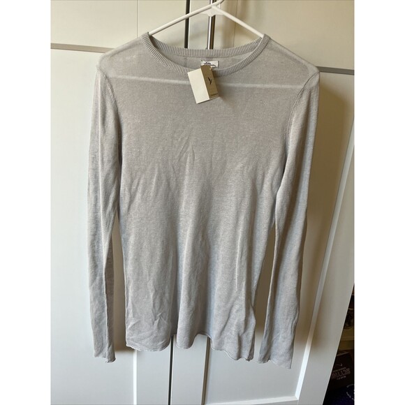LL Bean Signature Womens Small Linen Modal Crew Lightweight Sweater Blouse Top - Picture 1 of 9